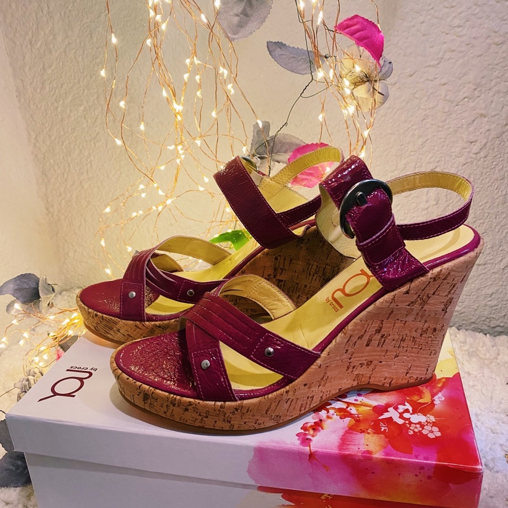 Never been worn, Croc wedge sandals!